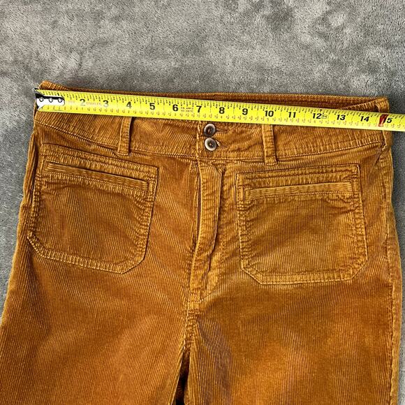 Pilcro Anthropologie Pants Womens 30 Bootcut Corduroy Trousers Burnt Orange - Picture 9 of 10